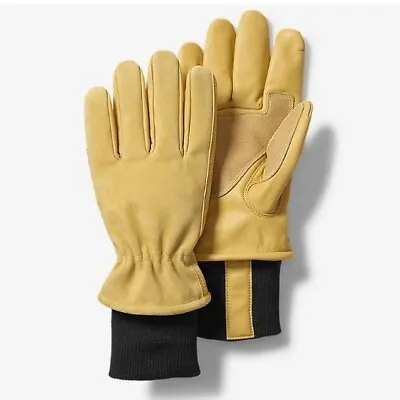 Eddie Bauer Mountain Work Gloves Size Small Mens Cowhide Thermafill Insulated • $52.23