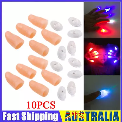 10X Magic Light Up Finger Fingers LED Tricks Thumb Props Lights Novelty Toys • $13.99