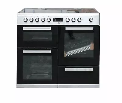 Beko 100cm Electric Ceramic Range Cooker Double Fan Oven KDVC100X S Steel #2450 • £599