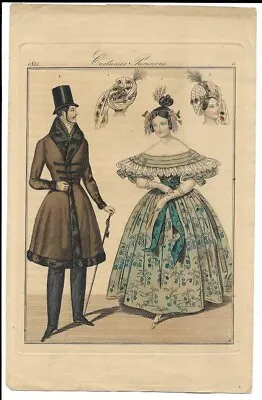 Journal Des Dames Et Des Modes  Fashion Plate  Parisien  1835 Frankfurt  Gent • £12.99