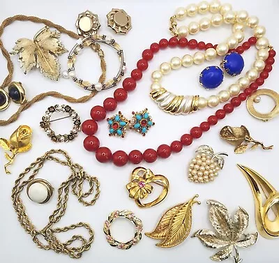 Vintage Costume Jewelry Lot Some Signed Napier Coro BSK Avon Monet SC Mixed • $44.99