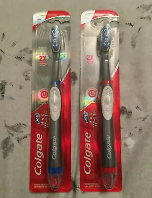 2 Colgate 360 Max White Expert Whitening Sonic Power Battery Toothbrush • £13.49