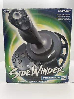 Microsoft Precision 2 Sidewinder Joystick Complete In Box W/ Software & Manual • $37.99