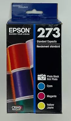 Genuine Epson 273 Photo Black & Color Ink Cartridge 4-Pack Exp. 06/2026 SEALED • $29.95