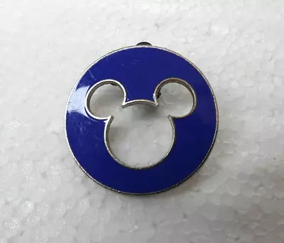 Disney Trading Pin Blue Mickey Cut Out Icon Round  • $6