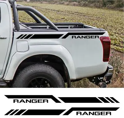 2 PCS Pickup Truck Racing Stripe Car Sticker For Ford Ranger Trunk Bed Decal • $58.93