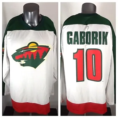 Minnesota Wild Marian Gaborik #10 (Large) Vintage Hockey Jersey Screen Printed • $30