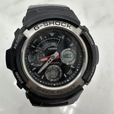 Casio G-Shock AW-590 Analog Digital Black Working - NEW BATTERY • $44.99