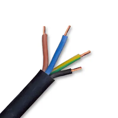 H07rnf Rubber Cable 10mm 4 Core Ho7rnf Tough Heavy Duty Cable • £11.90