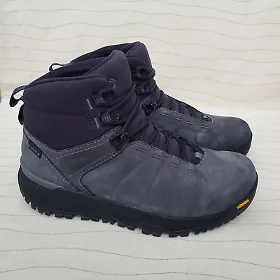 Oboz Mens Andesite Mid Top Insulated Gray Leather Hiking Boots Vibram Sole Sz 8 • $48