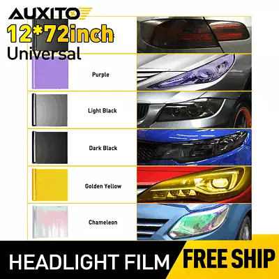 Car Headlight Taillight Fog Light Tint Film Wrap Sticker Protector Accessories • $9.59