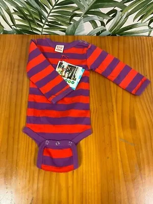 Katvig Purple And Red Striped Bodysuit Size 3-6months • £5