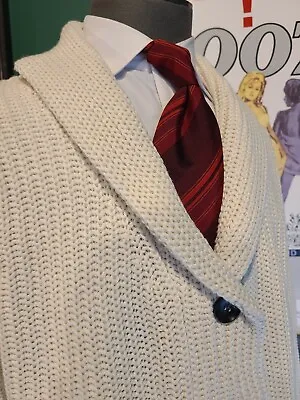 Brand New Wool Cardigan Shawl Collar Sweater Size XL (Read Description) • $45