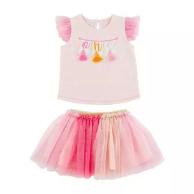 Mud Pie Birthday Pink One Tutu Set  12-18 Months • $34.42