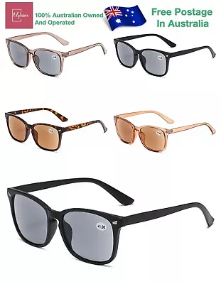 Mens Women Magnifying Eyeglasses Sunglasses Tinted Fashion Reading Glasses • $14.95