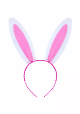 Pink Bunny Ears Headband - Fancy Dress Costume Hen Party Rabbit Easter Hat • £2.49