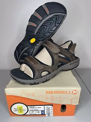 NEW Merrell Cambrian Strap Brown J82137 Leather Hiking Sandal - Mens 10 Vibram • $64.99