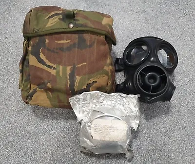 1989 British Army S10 Respirator/Gas Mask With Sealed Filter + Camo Haversack • £170