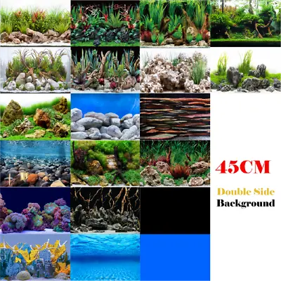 $20.90 • Buy Aquarium Fish Tank Background Double Side Poster 18 (45cm)*3ft/4ft/5ft/6ft
