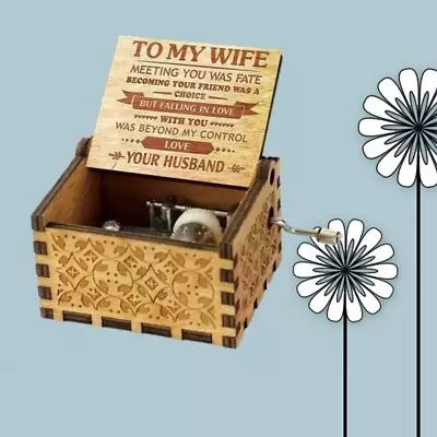 £6.67 • Buy Original Gift Husband To Wife - You Are My Sunshine - Engraved Crank Music Box