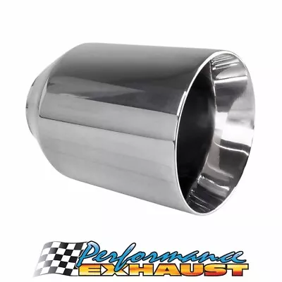 Straight Cut Inner Cone STAINLESS Exhaust Tip - 3  Inlet - 5  Outlet • $75