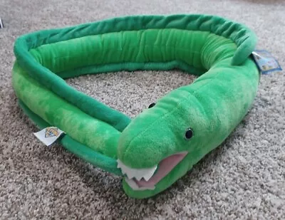 Vintage 2012 The Petting Zoo Moray Eel Green 53  Plush Stuffed Toy  W-Tags • $18