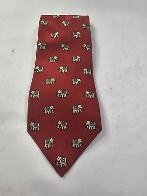 Chinese Brand Elephant Red Wide Silk Classic Designer Tie • $24.99