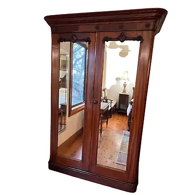 $10500 • Buy Antique Australian Cedar Two Mirror Door Wardrobe