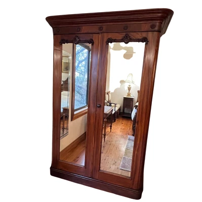 $10500 • Buy Antique Australian Cedar Two Mirror Door Wardrobe
