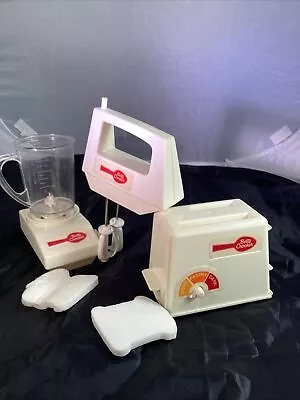 Vintage Tootsie Toys Betty Crocker Toy Toaster Mixer And Blender And Toast • $15