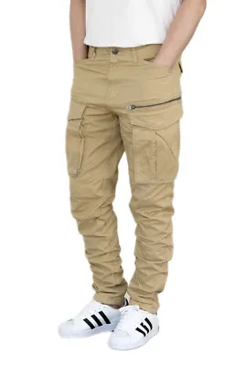 Men's Cargo Pocket Stretch Slim Jeans 3 Colors *dl1291 • $31.99