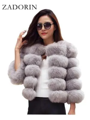 Mink Coats Fluffy Faux Fur Winter Coat Women Thick Warm Elegant Jackets Tops • $89.99