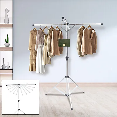 Folding Portable Clothes Drying Rack Adjustable Metal Drying Rack Large Capacity • $33.25