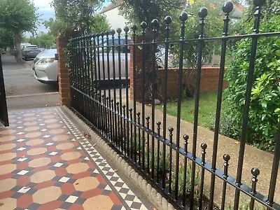 Wrought Iron Railings Ornate Metal Steel Gate Fencing Estate Heavy Duty Bespoke • £100