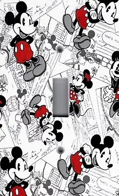 RETRO CLASSIC MICKEY MOUSE DISNEY DECOR Light Switch Plate Outlet Wall Covers  • $11