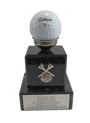 £20.95 • Buy Personalised Large Hole In One Golf Ball Display Stand Trophy  Any Text Engraved