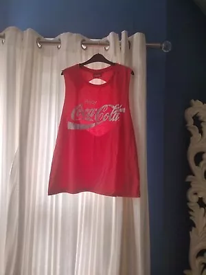Coca Cola T Shirt Open Back Size 20 Primark • £2