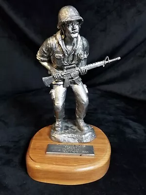 Michael Ricker Pewter Sculpture The American Soldier CHAD Vietnam War 330 • $120