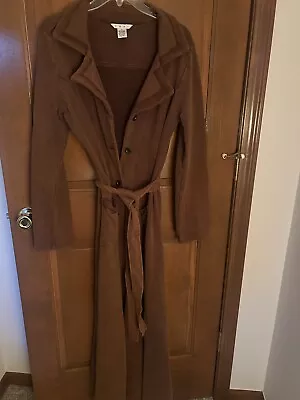 Cabi Maxi Coat Medium Casual Long Brown Maxi Coat Retro Vibe Hippie Funky Fun • $24.99