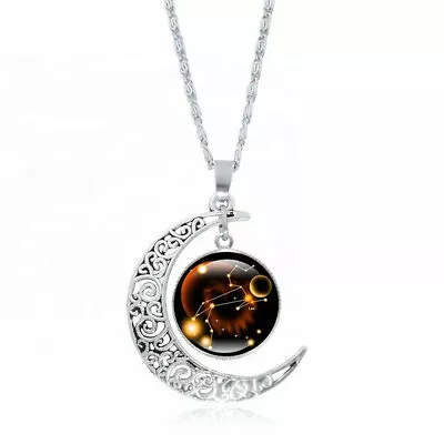 ASTROLOGY MOON ZODIAC NECKLACE JEWELRY Jewelry HOROSCOPE Xmas GIFT • £6.10