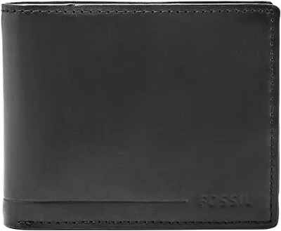 Fossil Black Bifold Wallet For Men Allen RFID Traveler SML1547001 • $31.50