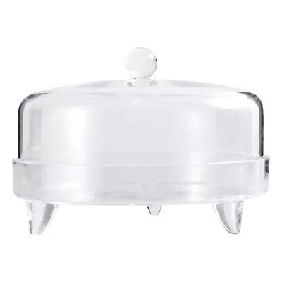 Cake Stand With Dome Lid Large Clear Cover Cupcake Plate Display Tray • £21.49