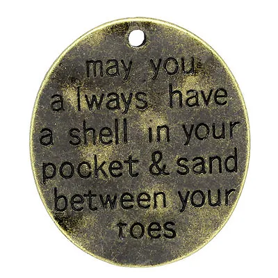 4 Word Pendants Quote Charms Ocean Quote Pendants Nautical Charms • $4.12