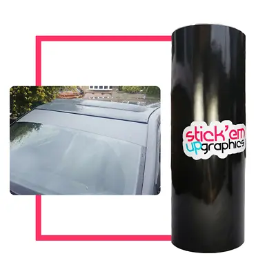 Sunstrip Universal Car Windscreen Sun Strip 1400mm X 200mm 8  Gloss Black • £5.99