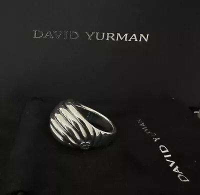 David Yurman .925 Sterling Silver Sculpted Cable Dome Women Ring Size 6.5US • $249.99