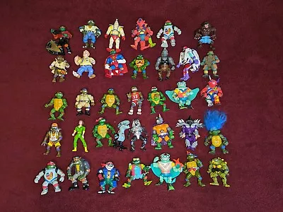 Vintage Lot Of 35 Teenage Mutant Ninja Turtles Action Figures TMNT 80s 90s • $224.72
