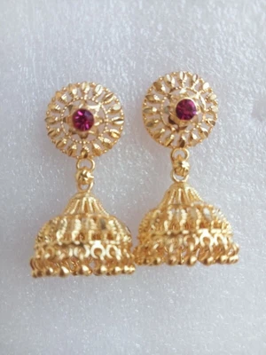 $17.99 • Buy South Indian 18K Gold Plated Traditional Earring Wedding Women Fashion Jewelry