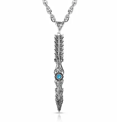 Montana Silversmiths Swift Like The Current Arrow Fine Silver Necklace MSRP $80 • $49.99