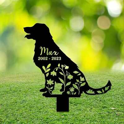 Dog Memorial Plaque Labrador Retriever Sign Memory Grave Stake Pet Grave Marker • $29.95