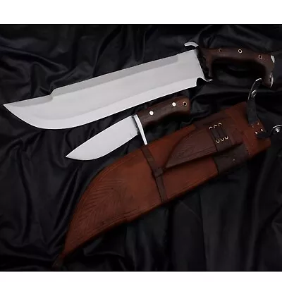 Large Hunting Bowie Knife-Survival Knives-camping Knife-machete-forged-tempered • $234.99